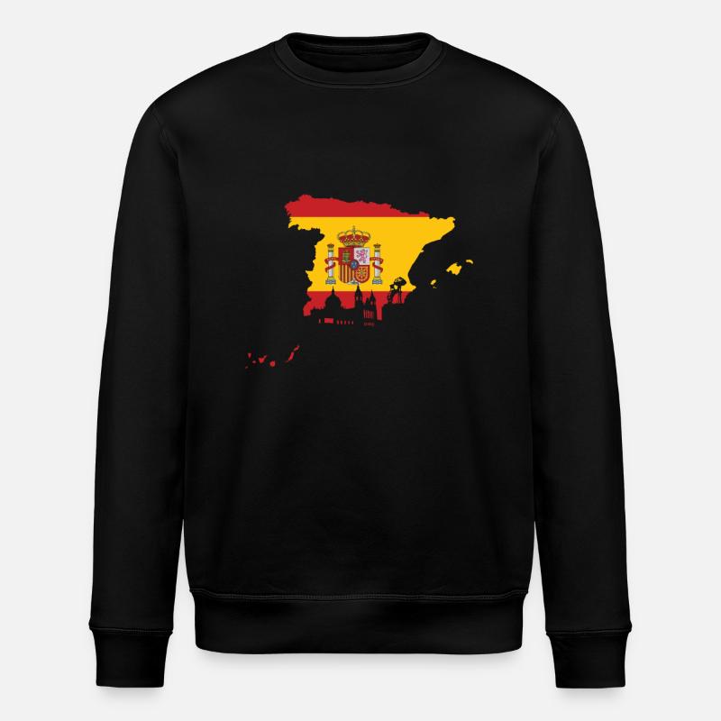 Spanische flagge - Stanley/Stella Unisex Bio-Sweatshirt ROLLER - Schwarz