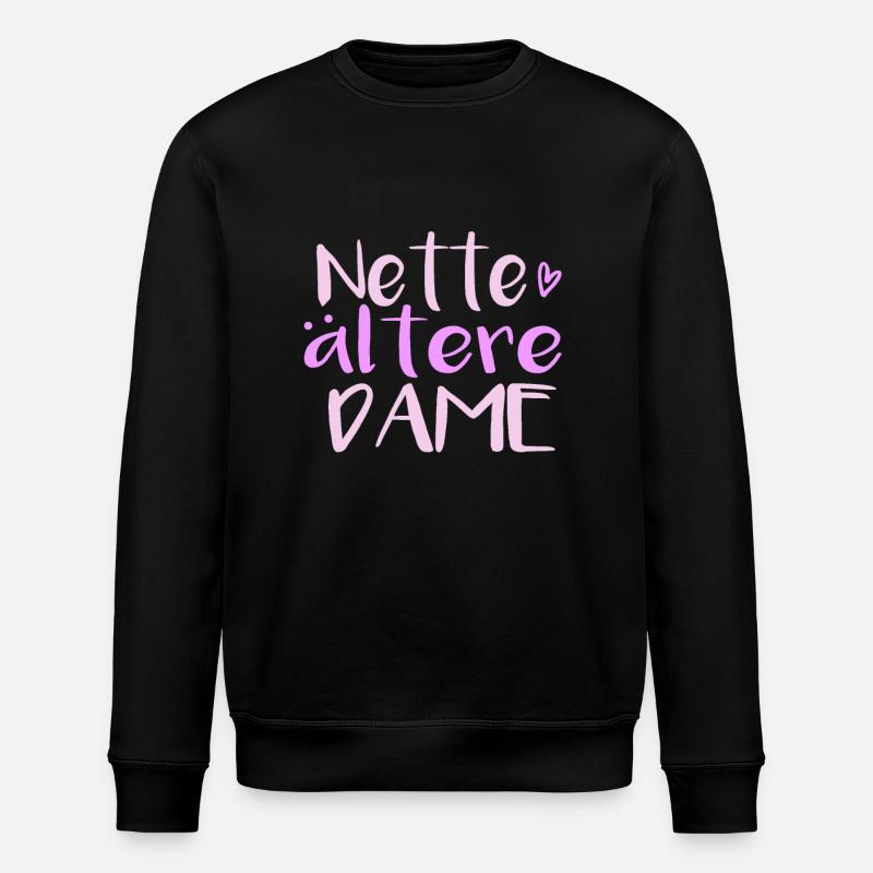 Nette ältere Dame - Stanley/Stella Unisex Bio-Sweatshirt ROLLER - Schwarz