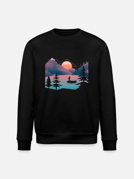 Retro pêche mer - Sweat bio ROLLER Stanley/Stella Unisexe - noir