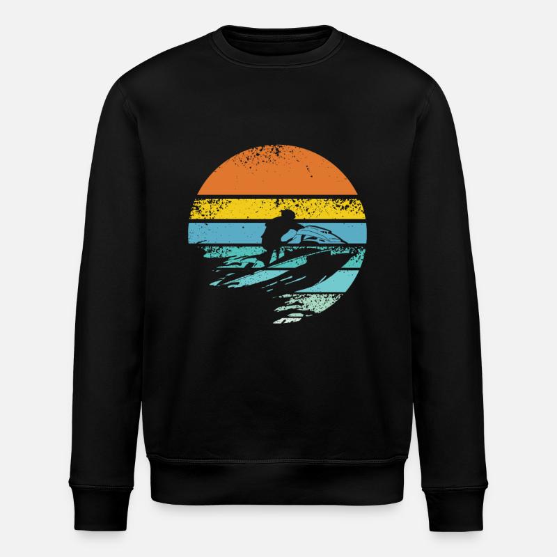 Jet ski rétro - Sweat bio ROLLER Stanley/Stella Unisexe - noir