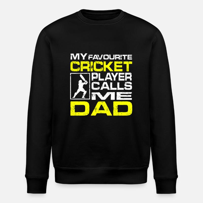 Cricket dad - Stanley/Stella ROLLER Unisex Organic Sweatshirt - black