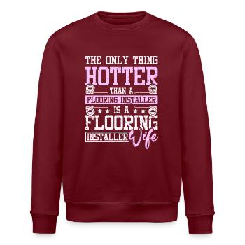 Flooring installer wife - Stanley/Stella Unisex Bio-Sweatshirt ROLLER - Burgunderrot - Vorne - Nik (191cm)