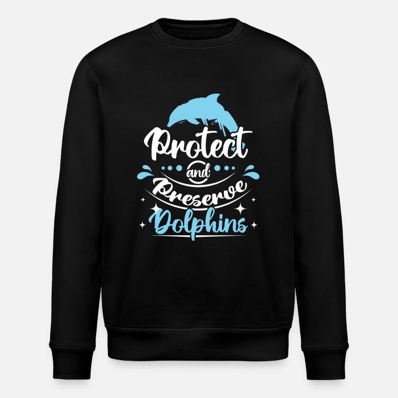 Protéger et préserver les dauphins - Sweat bio ROLLER Stanley/Stella Unisexe - noir