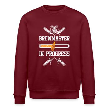 Brewmaster in progress - Stanley/Stella ROLLER Unisex Organic Sweatshirt - burgundy - Front - Nik (191cm)