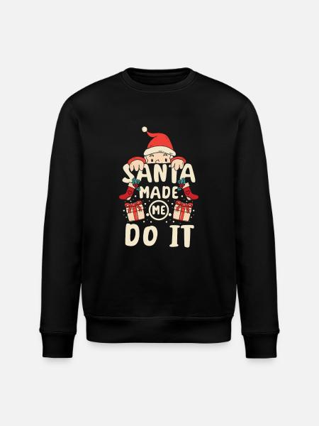 Santa is watching you - Stanley/Stella ROLLER Unisex Organic Sweatshirt - black