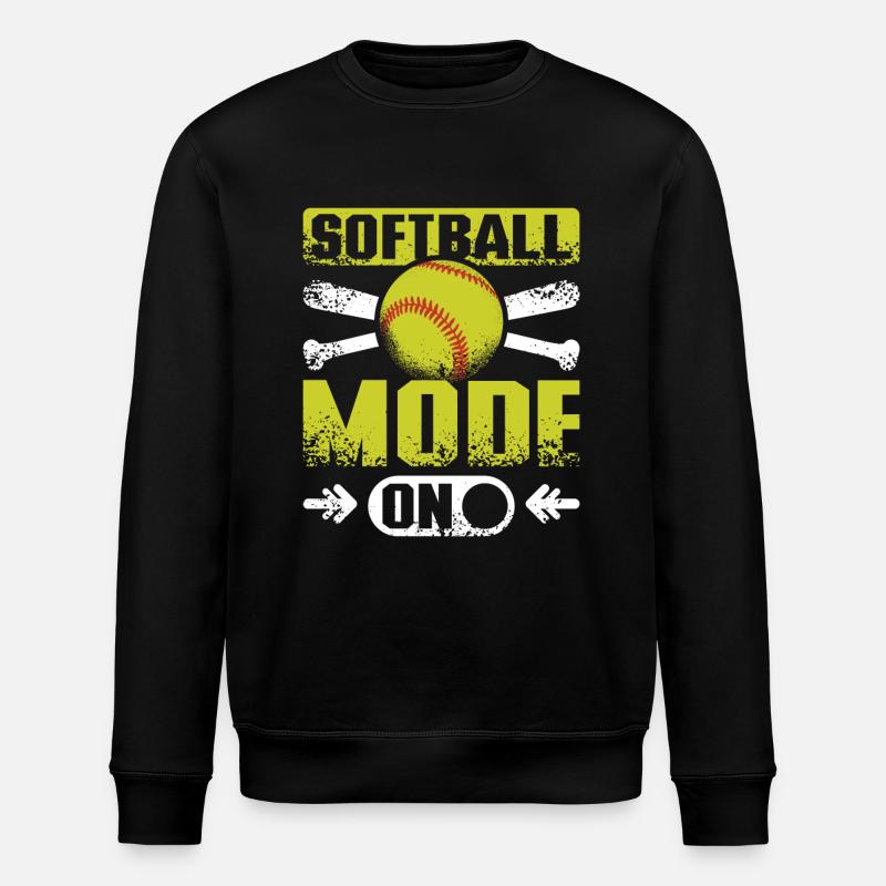 Softball mode on - Stanley/Stella ROLLER Unisex Organic Sweatshirt - black