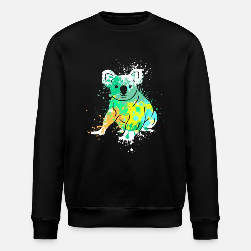 Splash Art Koala Bear - Stanley/Stella ROLLER Unisex Organic Sweatshirt - black