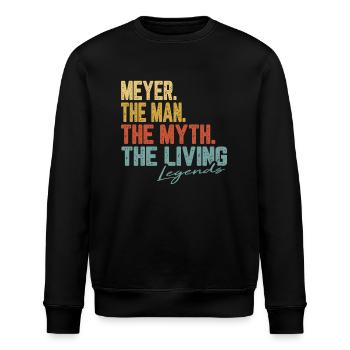 Meyer The Man The Myth Legend - Stanley/Stella Unisex Bio-Sweatshirt ROLLER - Schwarz - Vorne - Nik (191cm)