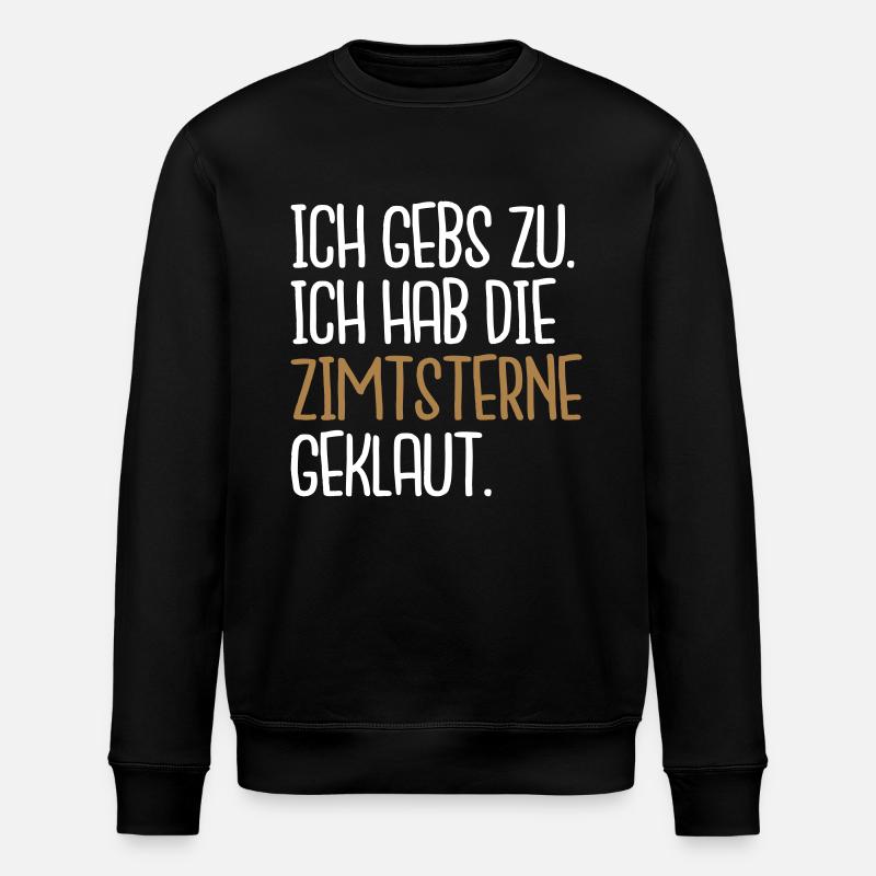 Zimtsterne geklaut - Stanley/Stella Unisex Bio-Sweatshirt ROLLER - Schwarz