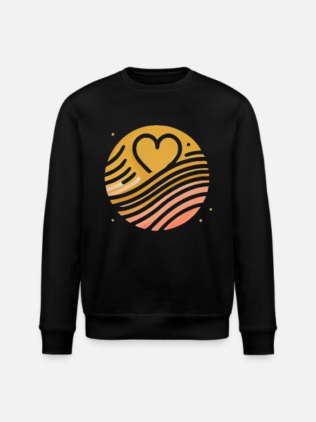 Goodbye Heart Soft Illustration - Stanley/Stella ROLLER Unisex Organic Sweatshirt - black