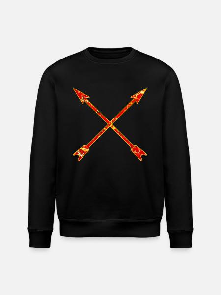 crossed arrows e 232 - Stanley/Stella ROLLER Unisex Organic Sweatshirt - black