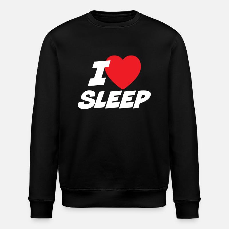 Ich liebe Schlaf - Stanley/Stella Unisex Bio-Sweatshirt ROLLER - Schwarz