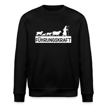 Führungskraft Schafe Schafhirte Geschenkidee Humor - Stanley/Stella Unisex Bio-Sweatshirt ROLLER - Schwarz - Vorne - Nik (191cm)