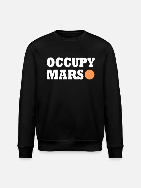 Occupy Mars - Stanley/Stella ROLLER Unisex Organic Sweatshirt - black