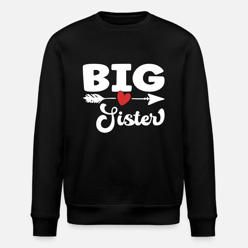Big Sister - große Schwester - Stanley/Stella Unisex Bio-Sweatshirt ROLLER - Schwarz