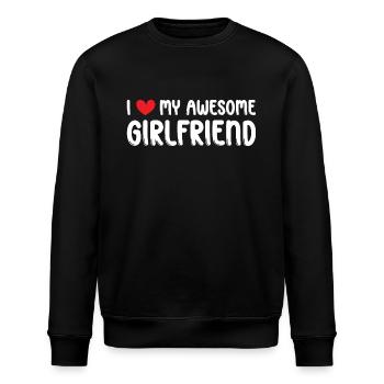 Paare Liebe Herz Freund Geschenkidee Beziehung - Stanley/Stella Unisex Bio-Sweatshirt ROLLER - Schwarz - Vorne - Nik (191cm)