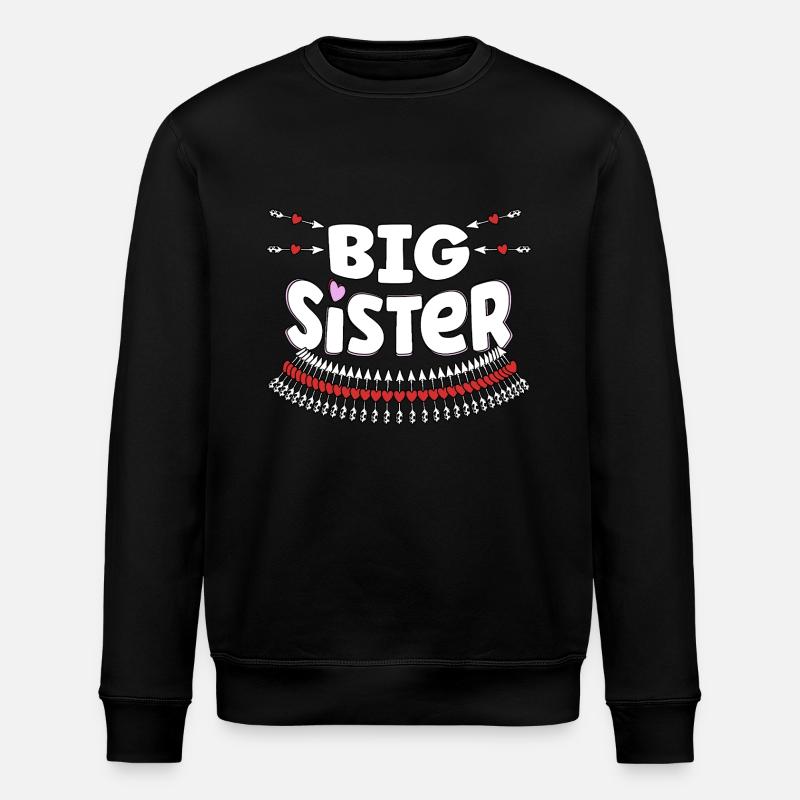 Big Sister - große Schwester - Stanley/Stella Unisex Bio-Sweatshirt ROLLER - Schwarz