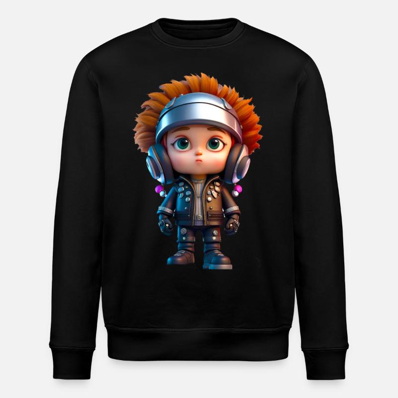 Petit motard - Sweat bio ROLLER Stanley/Stella Unisexe - noir