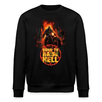 Born to Raise Hell - Stanley/Stella ROLLER Unisex Organic Sweatshirt - black - Front - Nik (191cm)