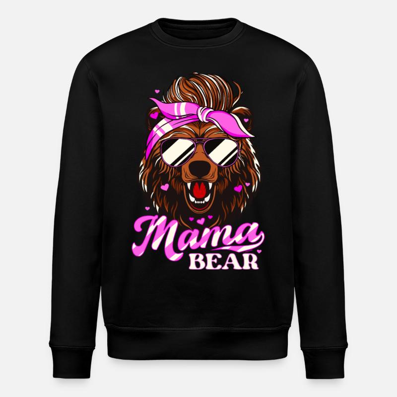Mama Bear - Sunglasses - Stanley/Stella ROLLER Unisex Organic Sweatshirt - black