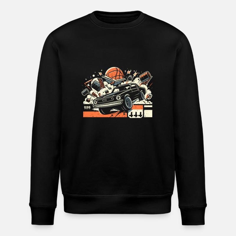Cooles Demolition Derby Season Geschenk - Stanley/Stella Unisex Bio-Sweatshirt ROLLER - Schwarz