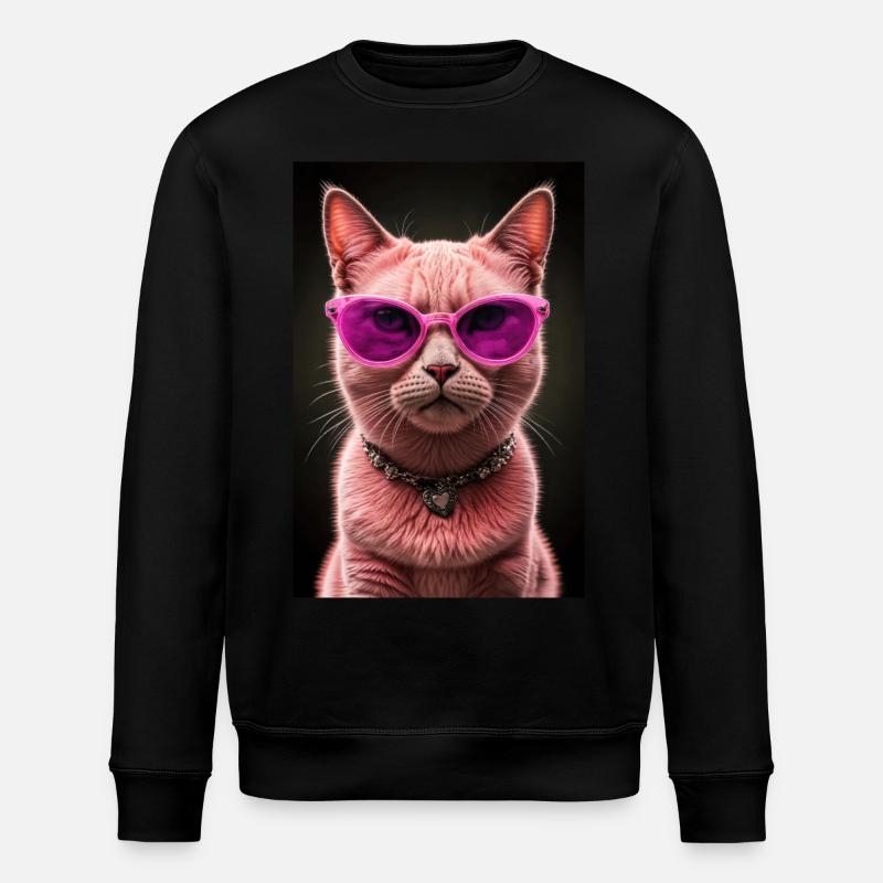 Diva der Katzenwelt - Stanley/Stella Unisex Bio-Sweatshirt ROLLER - Schwarz