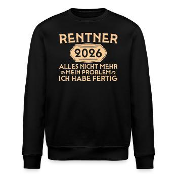 Ruhestand 2026 Abschied Kollege in Rente - Stanley/Stella Unisex Bio-Sweatshirt ROLLER - Schwarz - Vorne - Nik (191cm)