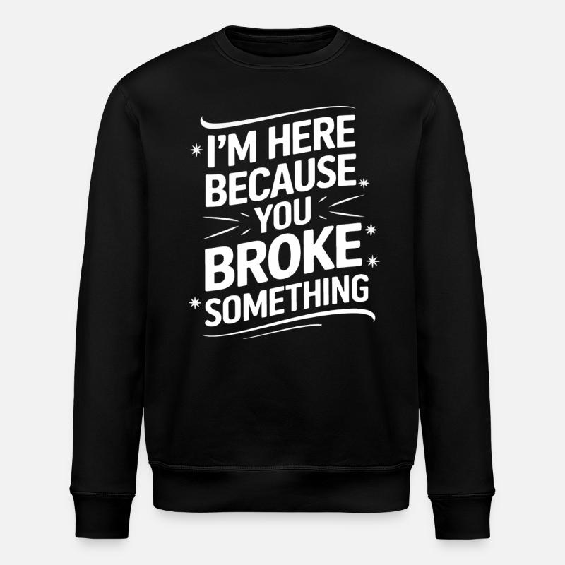 Technischer Support Computerfreak Nerd - Stanley/Stella Unisex Bio-Sweatshirt ROLLER - Schwarz