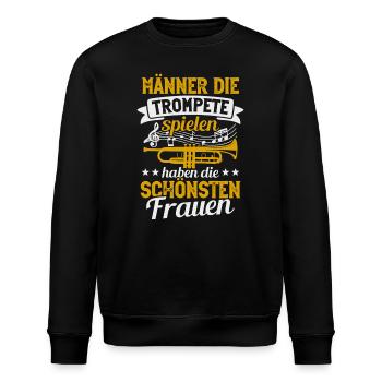 Trompete Männer Trompeter Blasmusik Trompeten - Stanley/Stella Unisex Bio-Sweatshirt ROLLER - Schwarz - Vorne - Nik (191cm)