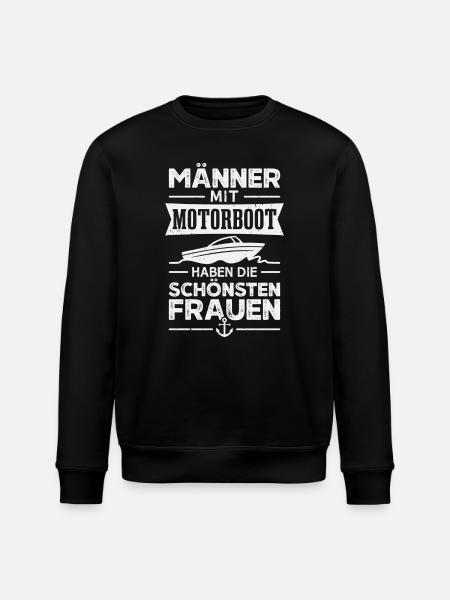 Motorboot Bootfahren Bootsfahrer Boot - Stanley/Stella Unisex Bio-Sweatshirt ROLLER - Schwarz