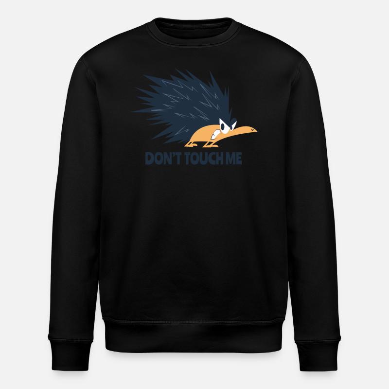 Animal Dont Touch Me Graphic - Stanley/Stella ROLLER Unisex Organic Sweatshirt - black