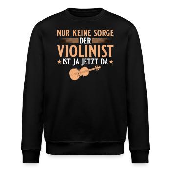 Violine Musiker ist ja jetzt da - Violinist - Stanley/Stella Unisex Bio-Sweatshirt ROLLER - Schwarz - Vorne - Nik (191cm)