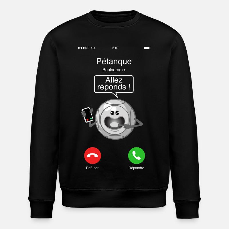 Petanque Anruf - Stanley/Stella Unisex Bio-Sweatshirt ROLLER - Schwarz