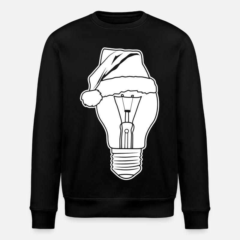 Lampe mit Weihnachtshut - Stanley/Stella Unisex Bio-Sweatshirt ROLLER - Schwarz
