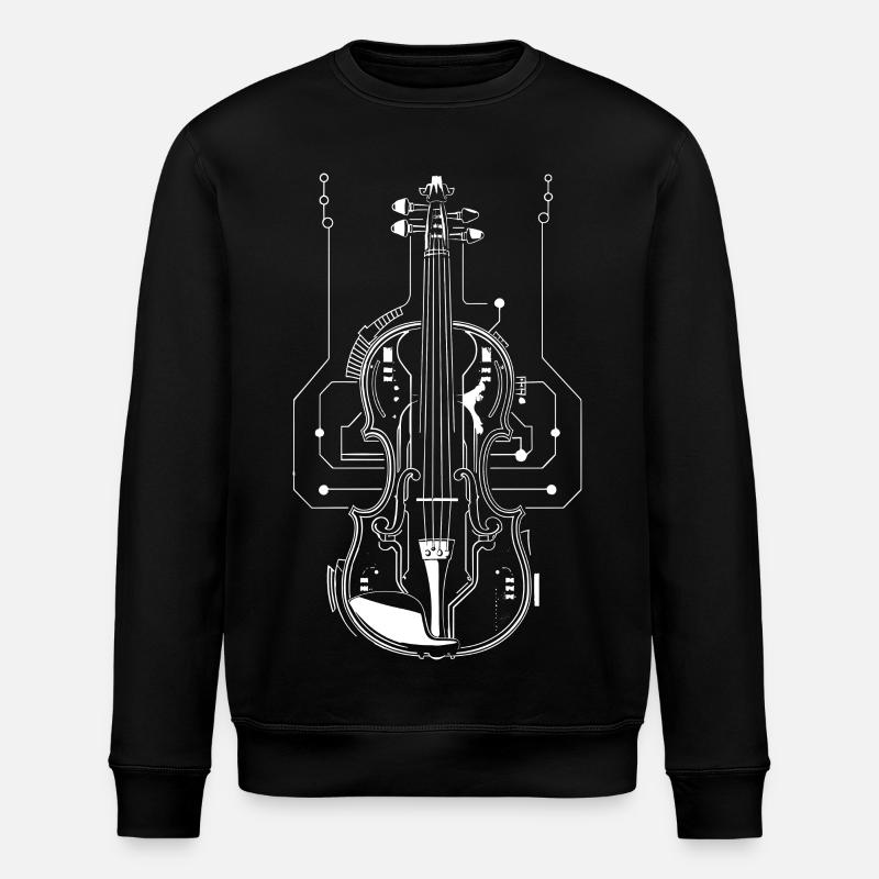 Fiddle Sketch - Stanley/Stella ROLLER Unisex Organic Sweatshirt - black