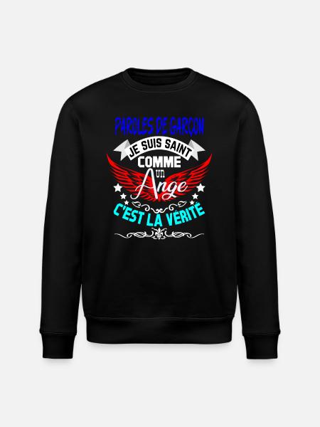 Boy's lyrics SAINT ANGE - Stanley/Stella ROLLER Unisex Organic Sweatshirt - black