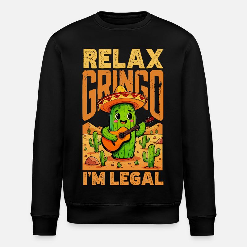 Mexico Pride & Home Mexican Mexico Flag - Stanley/Stella ROLLER Unisex Organic Sweatshirt - black