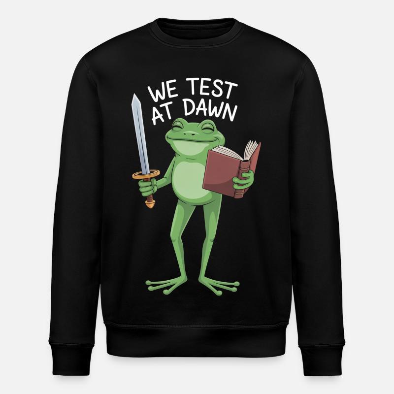 Dawn Frog Knight Reading - Stanley/Stella ROLLER Unisex Organic Sweatshirt - black