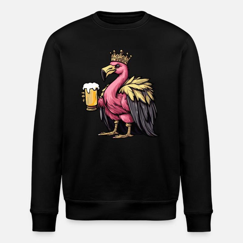 Flamingo Bière Drôle - Sweat bio ROLLER Stanley/Stella Unisexe - noir