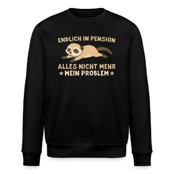 Pension Süßes Erdmännchen - Pensionär - Stanley/Stella Unisex Bio-Sweatshirt ROLLER - Schwarz - Vorne - Nik (191cm)