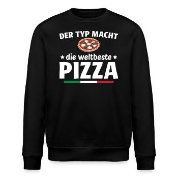 Pizzabäcker - Der Typ macht die weltbeste Pizza - Stanley/Stella Unisex Bio-Sweatshirt ROLLER - Schwarz - Vorne - Nik (191cm)