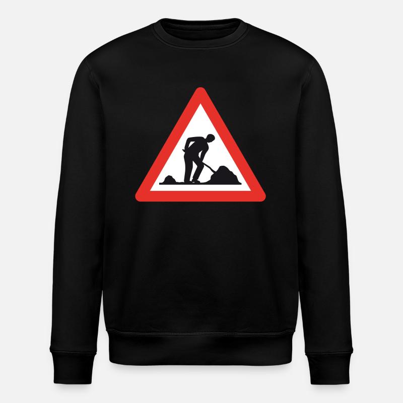 Caution road work! - Stanley/Stella ROLLER Unisex Organic Sweatshirt - black