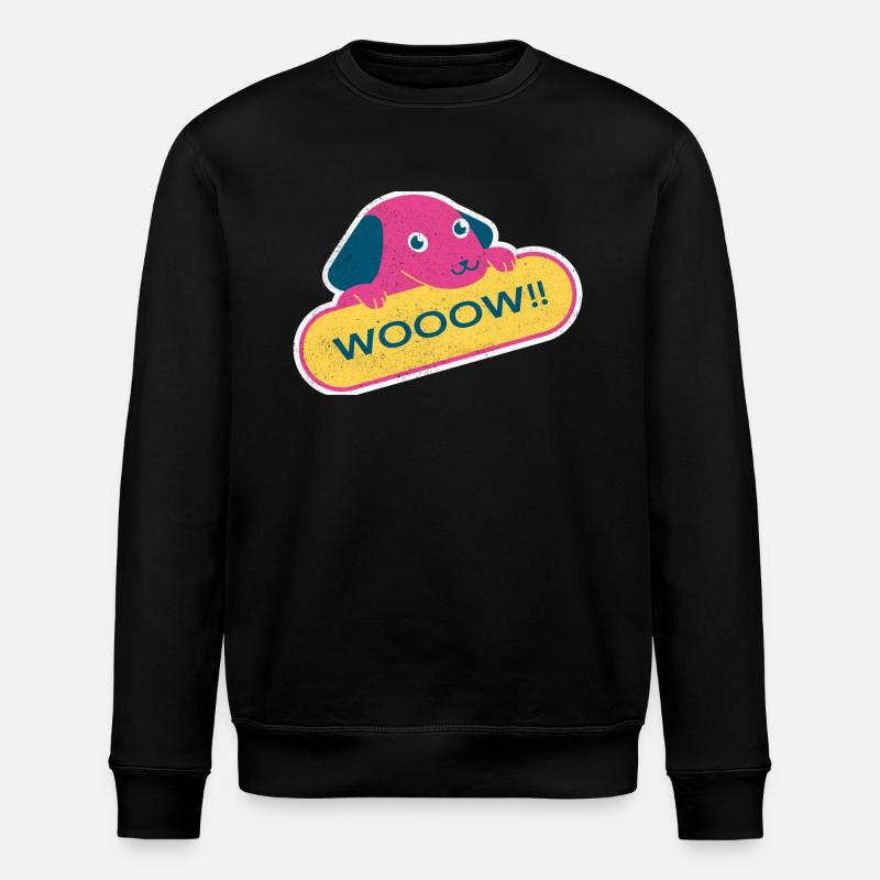 Graphique Dog wow - Sweat bio ROLLER Stanley/Stella Unisexe - noir