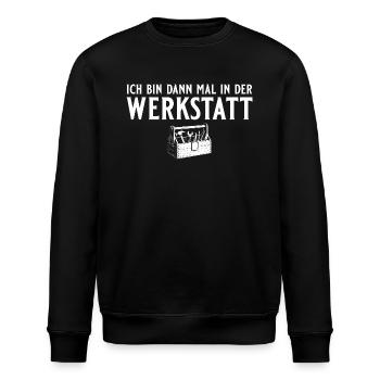 Handwerker - Ich bin dann mal in der Werkstatt - Stanley/Stella Unisex Bio-Sweatshirt ROLLER - Schwarz - Vorne - Nik (191cm)