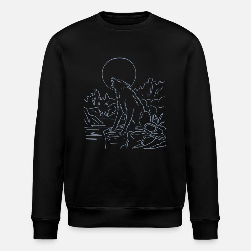 Wolf - Stanley/Stella Unisex Bio-Sweatshirt ROLLER - Schwarz