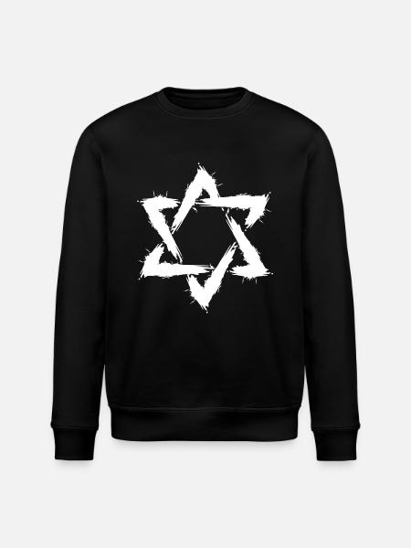 Davidsstjerne børste ikon design New Religion - Stanley/Stella økologisk unisex-sweatshirt ROLLER - sort