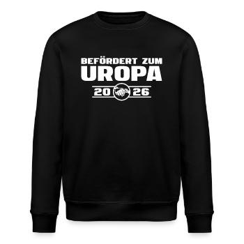 Befördert zum Uropa 2026 Babyparty - Stanley/Stella Unisex Bio-Sweatshirt ROLLER - Schwarz - Vorne - Nik (191cm)
