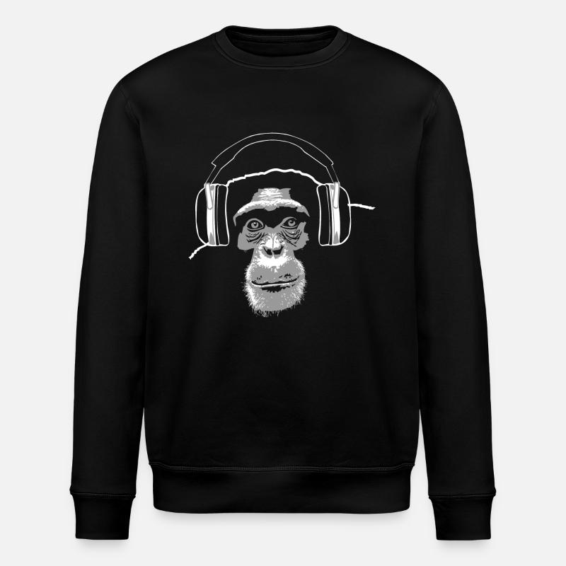 Schimpanse - Chimpanzee - Music - Stanley/Stella Unisex Bio-Sweatshirt ROLLER - Schwarz