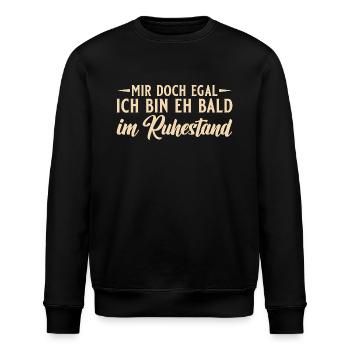 Ruhestand Arbeitskollege Abschied Rentner - Stanley/Stella Unisex Bio-Sweatshirt ROLLER - Schwarz - Vorne - Nik (191cm)