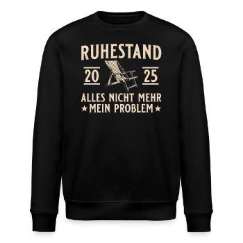 Ruhestand 2025 Arbeitskollege Abschied Rente - Stanley/Stella Unisex Bio-Sweatshirt ROLLER - Schwarz - Vorne - Nik (191cm)
